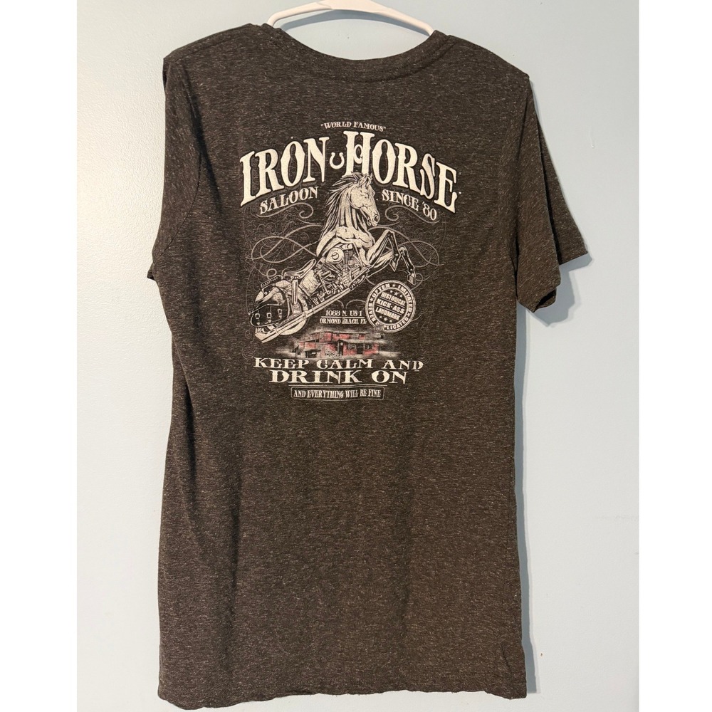 Iron Horse Saloon Women's XXL Ormond Beach FL T-Shirt Charcoal Heather‎ 0683
